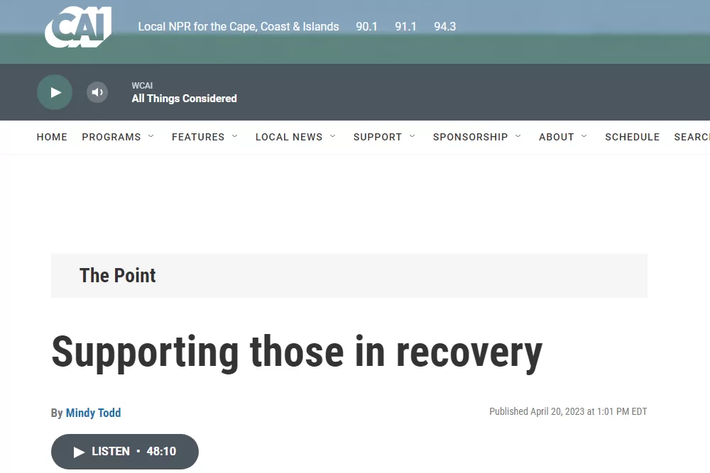 The Point Podcast Recovery support on Cape Cod